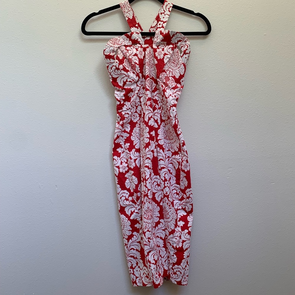 Bernie Dexter Goddess Dress in Red Damask - Picture 5 of 9
